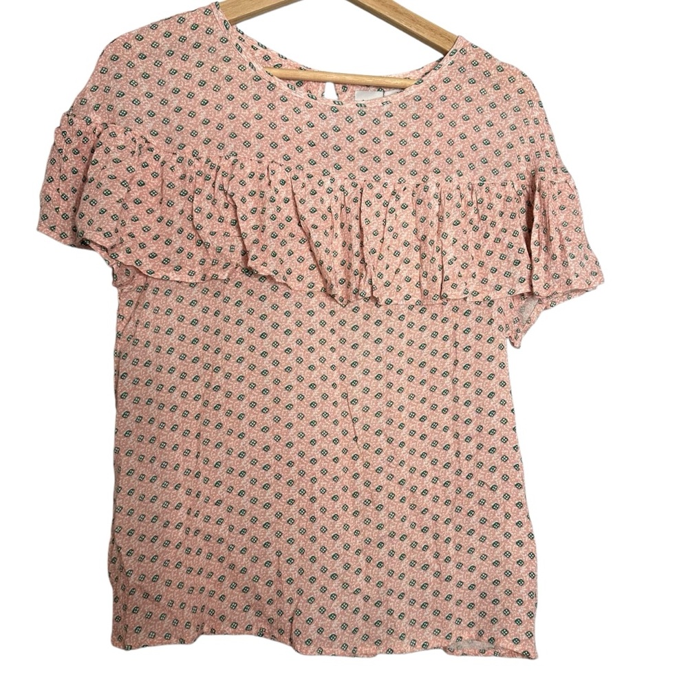 ModCloth Let it Glee Ruffle Top Size Medium NEW - Picture 2 of 8